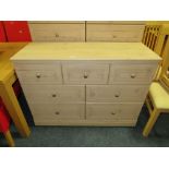 AN ALSTONS CABINETS OYSTER BAY RANGE SEVEN DRAWER CHEST OF DRAWERS, W 115 CM, D 41 CM