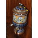 A DOULTON LAMBETH STONEWARE WATER FILTER / DISPENSER WITH DAMAGES