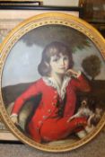 A GILT FRAMED OVAL OIL ON BOARD PORTRAIT STUDY OF SUDAMORE LEE - INFORMATION VERSE