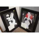 A PAIR OF FRAMED AND GLAZED EROTIC PRINTS BY ROSA MARIA COMPRISING OF 'SEDUCED' 7/25 AND 'LOVERS