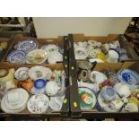 FOUR TRAYS OF ASSORTED CHINA AND CERAMICS TO INCLUDE DORCHESTER CHINA, ROYAL DOULTON ETC