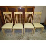 A SET OF FOUR MODERN UPHOLSTERED DINING CHAIRS BY ALTONS