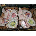 TWO TRAYS OF ROYAL ALBERT 'THE QUEEN MOTHER'S FAVOURITE FLOWERS' COLLECTORS PLATES AND CERTIFICATES
