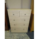 AN ALSTONS CABINETS OYSTER BAY RANGE TWO OVER THREE CHEST OF DRAWERS, W 77 CM, D 41 CM