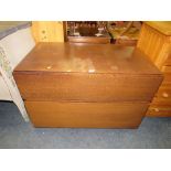 A MODERN TWO DRAWER CHEST H-66 W-100 CM