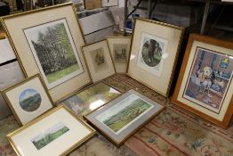 A COLLECTION OF FRAMED AND GLAZED SIGNED LIMITED EDITION PRINTS TO INCLUDE AN ARTISTS PROOF AND