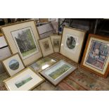 A COLLECTION OF FRAMED AND GLAZED SIGNED LIMITED EDITION PRINTS TO INCLUDE AN ARTISTS PROOF AND