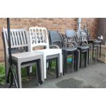 A COLLECTION OF ASSORTED MODERN PLASTIC CHAIRS - APPROX 16