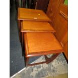 A RETRO TEAK G-PLAN NEST OF TABLES W-50 CM