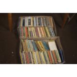 VINTAGE PAPERBACKS - two trays of vintage paperbacks to include Pan, Fontana, Penguin etc.