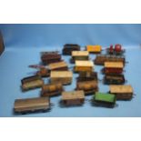 TWENTY PIECES OF ROLLING STOCK AND CARRIAGES, to include Hornby