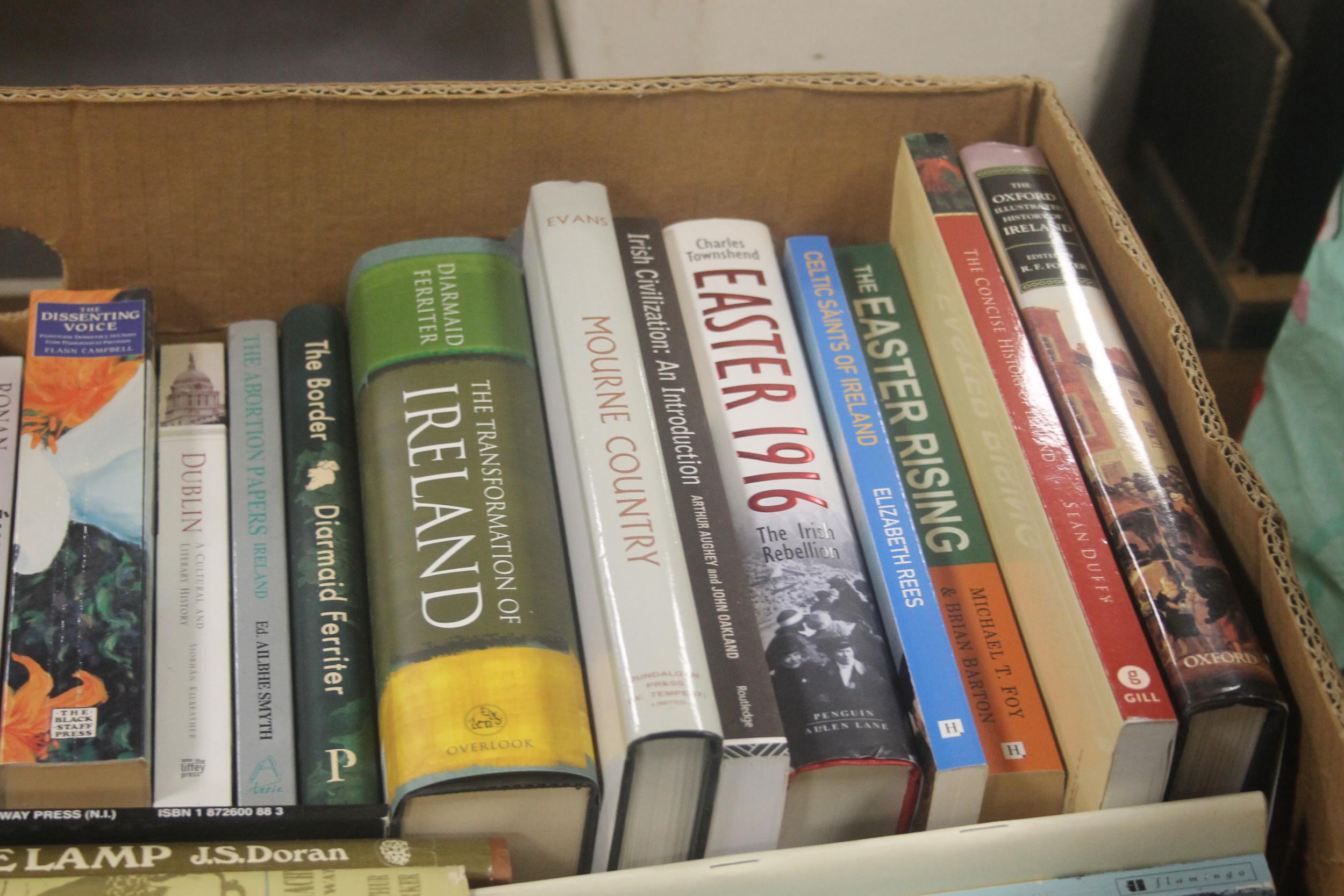 IRISH INTEREST - two trays of books on Ireland, to include geography, history etc. - Image 3 of 4