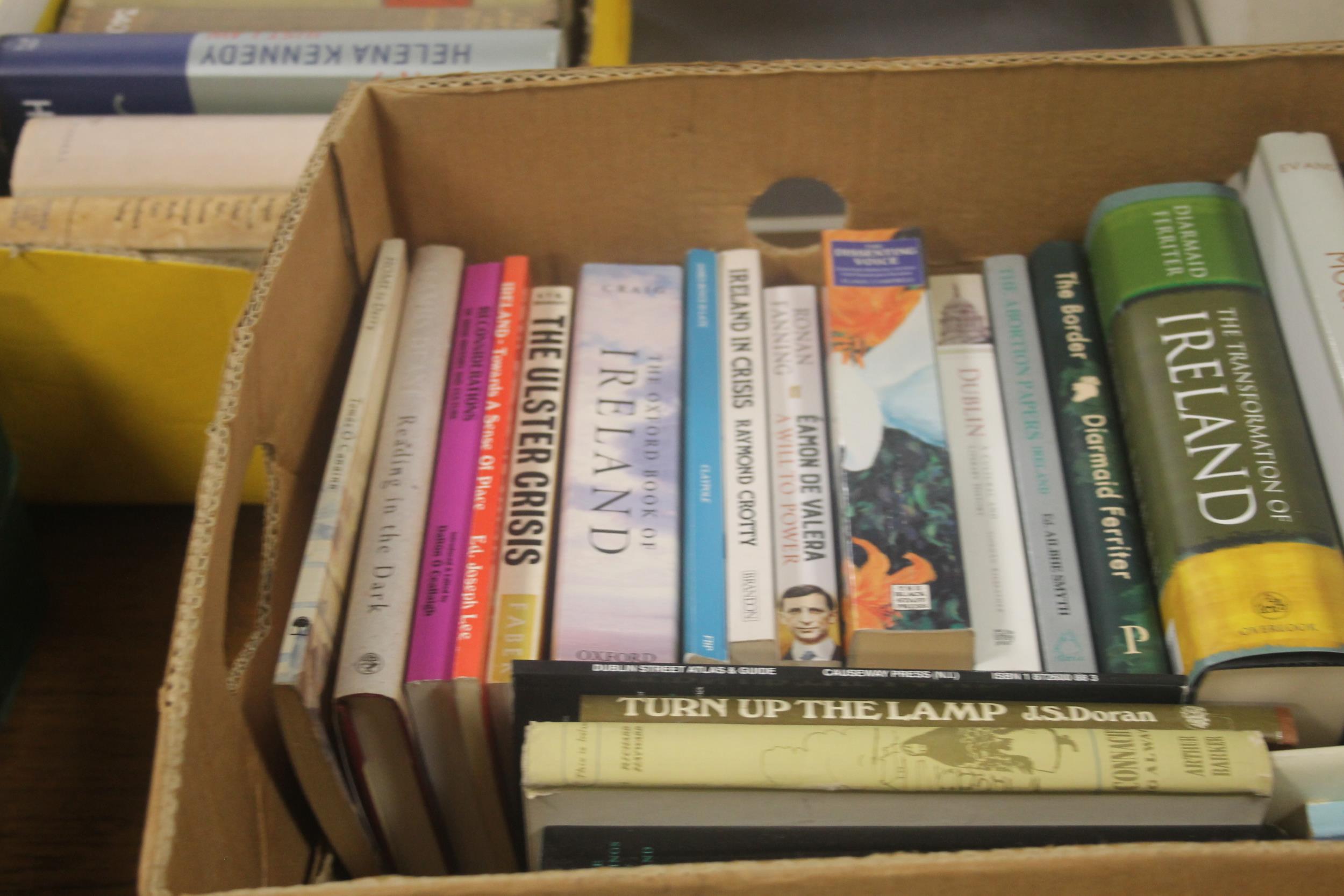 IRISH INTEREST - two trays of books on Ireland, to include geography, history etc. - Image 2 of 4