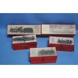 A COLLECTION OF SIX BOXED MODEL TRAIN KITS, to include "Wills Finecast" GWR County, Large Prairie