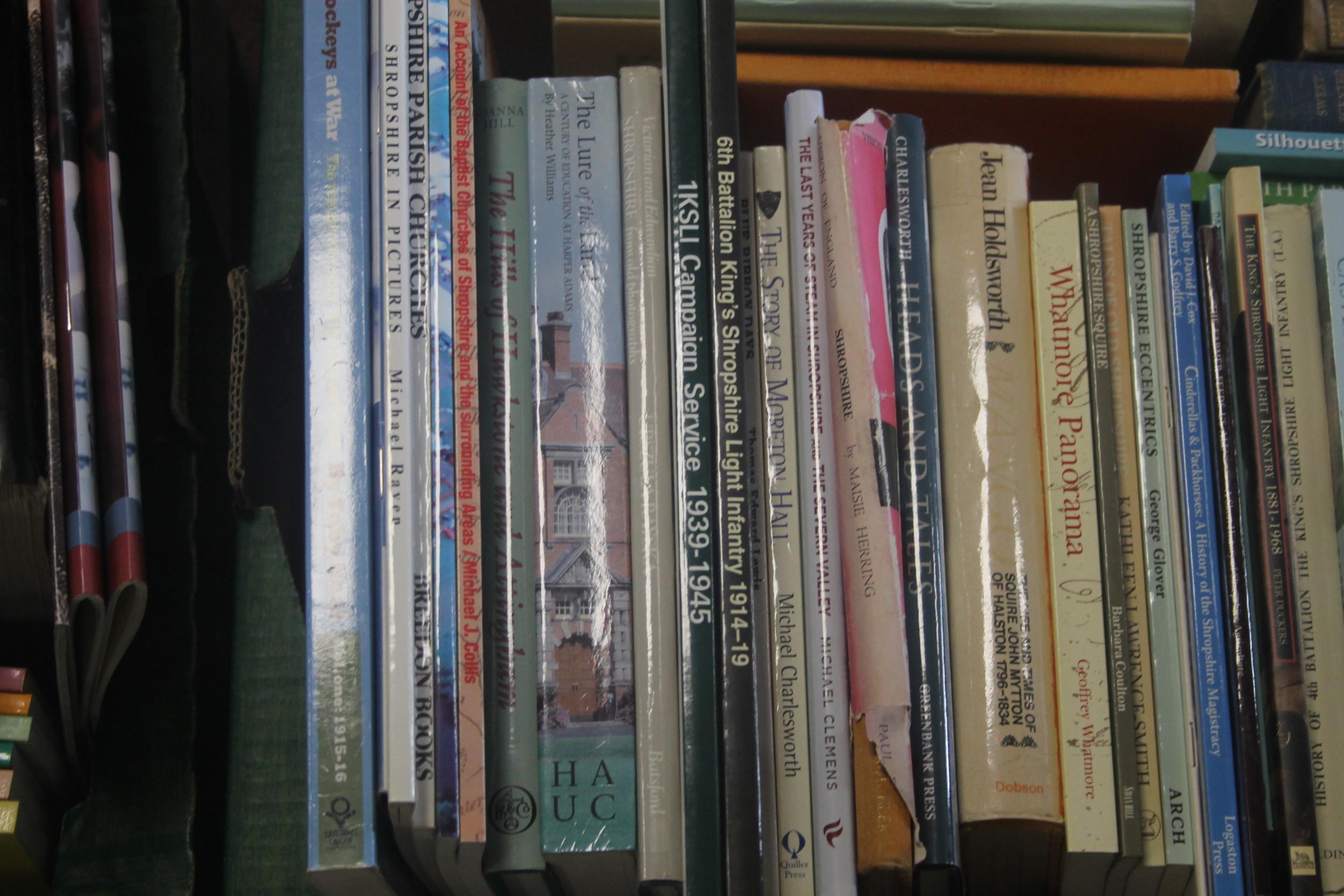 SHROPSHIRE INTEREST BOOKS - three trays of books and booklets to include topography, history, - Image 5 of 8