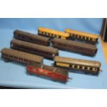 EIGHT RAILWAY CARRIAGES, to include Hornby