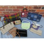 A COLLECTION OF VINTAGE AND MODERN LADIES BAGS, various styles and periods to include 60s and 70s