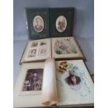 THREE VINTAGE PHOTO ALBUMS AND CONTENTS, the combined contents approximately 200 carte de visite and