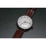 LONGINES - A WWI TRENCH WATCH, Dia 3.25 cmCondition Report:crack to dial, possibly a replacement