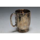 A HALLMARKED SILVER CHRISTENING CUP BY ATKIN BOTHERS - SHEFFIELD 1896, approx weight 132g, H 8.5