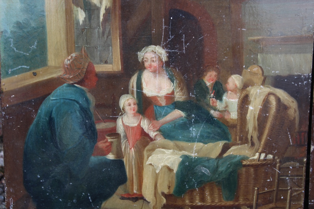 GERMAN SCHOOL (18TH CENTURY). A cobblers workshop and a kitchen interior, oils on copper, a pair, - Image 3 of 7