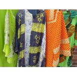 A COLLECTION OF ASSORTED MID CENTURY & LATER AFRICAN AGBADA KAFTAN ROBES / CLOTHING ETC, comprising