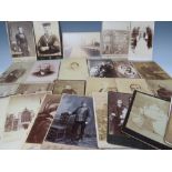 A SMALL COLLECTION OF SCENIC AND PORTRAITURE VICTORIAN CABINET CARDS, various subjects to include