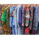 A COLLECTION OF VINTAGE LADIES CLOTHING, comprising various styles and periods to include 1970s,
