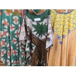 A COLLECTION OF THREE MID CENTURY & LATER AFRICAN AGBADA KAFTAN ROBES, comprising a Sierra Leone tie