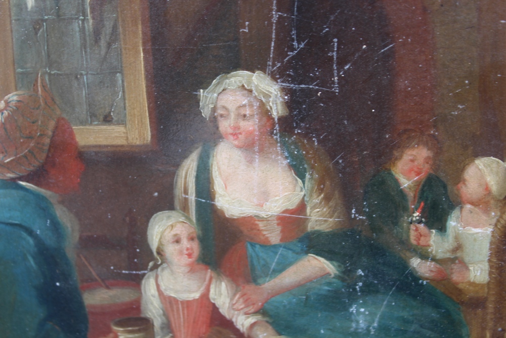 GERMAN SCHOOL (18TH CENTURY). A cobblers workshop and a kitchen interior, oils on copper, a pair, - Image 5 of 7