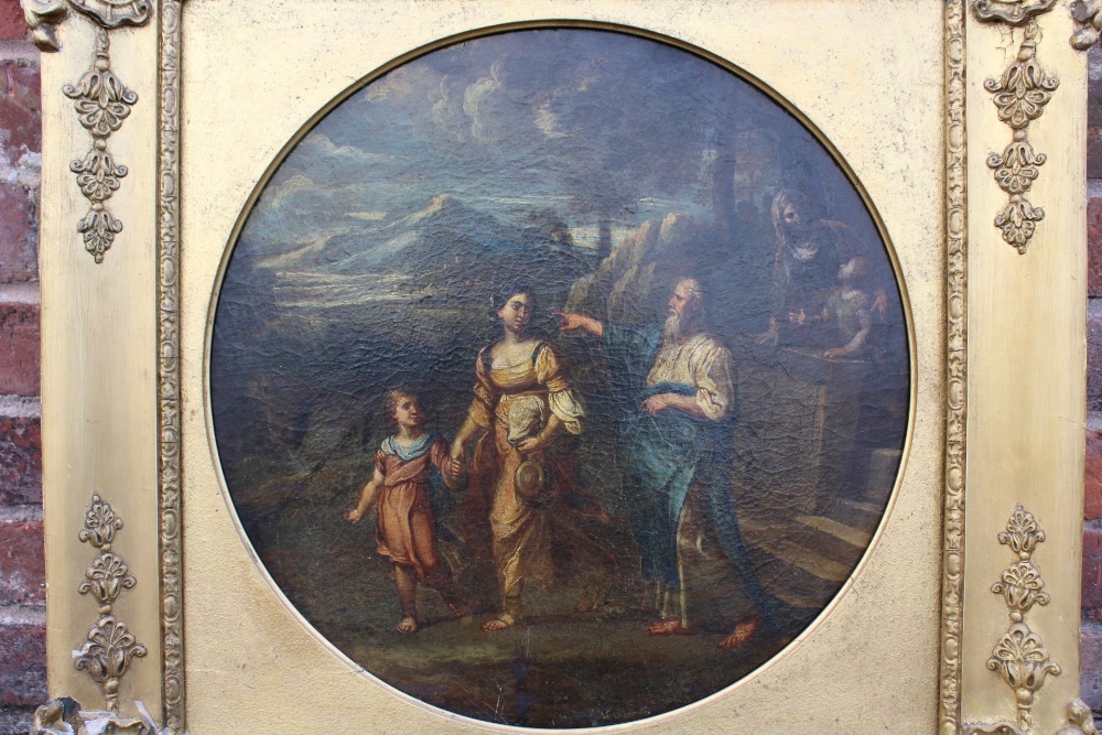 CIRCLE OF AGOSTINI BELTRANO (NAPLES 1607-1656). Banishment of Hagar, oil on canvas, gilt framed, - Image 2 of 6