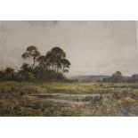 A R BANCROFT (XIX-XX). A pair of country landscapes with figures, signed lower left, watercolours,