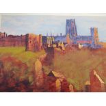 ROLF HARRIS (1930). 'Durham Cathedral', signed in pencil to the mount, limited edition print, number