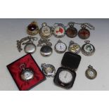 A COLLECTION OF THIRTEEN MODERN COLLECTORS POCKET WATCHES, and a stop watch (14)