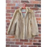 A VINTAGE PASTEL MINK FUR JACKET, with hook fastening, fully linedCondition Report:underarm to