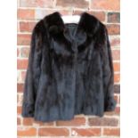 A VINTAGE CHOCOLATE BROWN MINK FUR JACKET, fully lined, two pocketsCondition Report:Underarm to