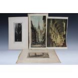 FOUR 19 / 20TH CENTURY ETCHINGS / ETCHINGS AND AQUATINTS ON PAPER, various artists and subjects to