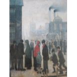 AFTER LAURENCE STEPHEN LOWRY RBA RA (1887-1976). 'Salford Street Scene', unsigned, limited edition