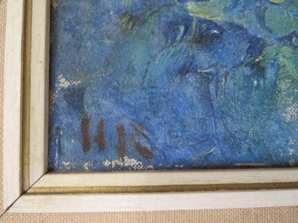 H.K. (XX). An abstract composition titled 'Phantasm', see verso, signed with initials lower left, - Image 7 of 8