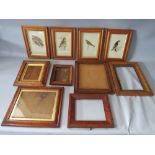 TEN 19TH CENTURY MAPLE FRAMES, smallest rebate 18 x 13 cm, largest rebate 31 x 26 cm