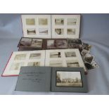 FOUR VINTAGE PHOTOGRAPH ALBUMS AND CONTENTS, comprising scenic, travel, portrait and group images