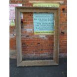 A LARGE 19TH CENTURY GILTWOOD RECTANGULAR PICTURE FRAME, with moulded detail throughout, rebate