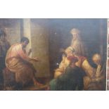 CIRCLE OF RICHARD WESTALL R.A. (1765-1836). Joseph interpreting Pharaoh's dream, oil on canvas,