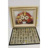 A SET OF 50 CIGARETTE CARDS BY ARDATH 1934 FEATURING FILM STARS TOGETHER WITH A FLORAL STILL LIFE OF