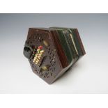 A 19TH CENTURY LOUIS LACHENAL OF LONDON 48 KEY CONCERTINA