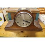 A NAPOLEON HAT MANTLE CLOCK