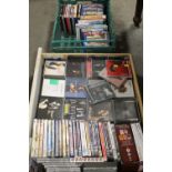 A QUANTITY OF DVD'S AND CD'S