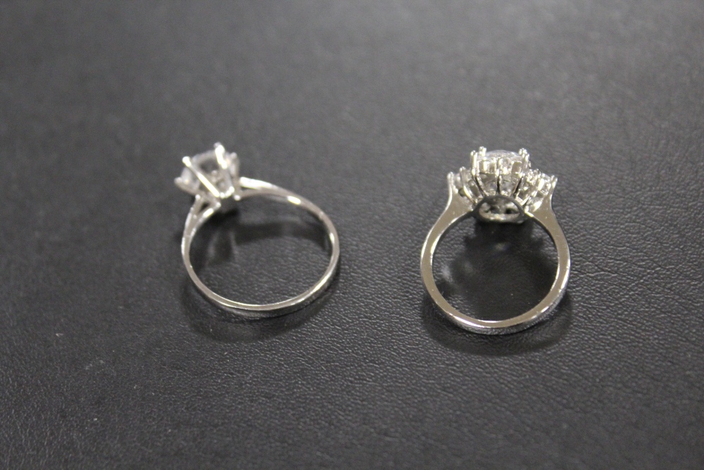 TWO SILVER DRESS RINGS - Image 2 of 2