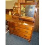 AN EDWARDIAN COMBINATION DRESSING TABLE