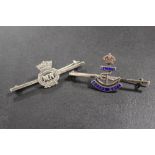 MERCHANT NAVY AND ROYAL NAVY SILVER BROOCHES